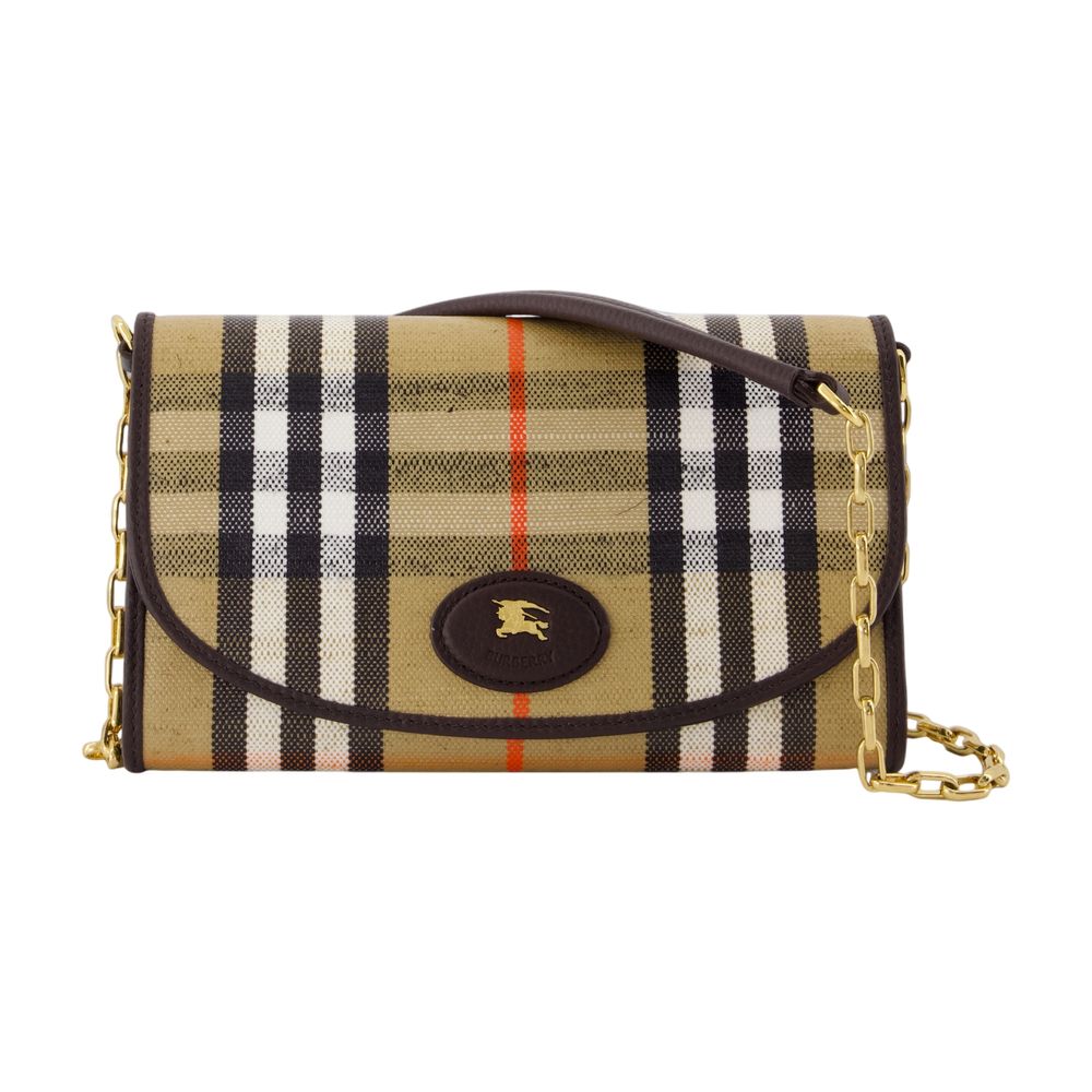 Burberry Wallet On Chain — Beige Cotton Bag