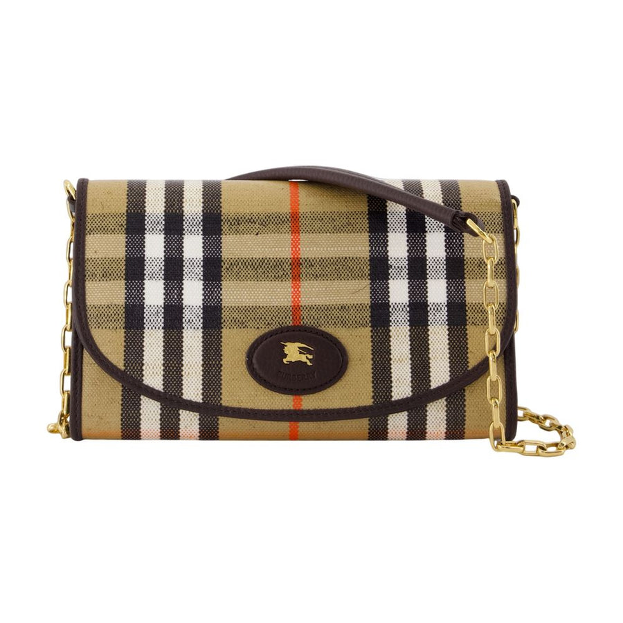 Burberry Wallet On Chain — Beige Cotton Bag