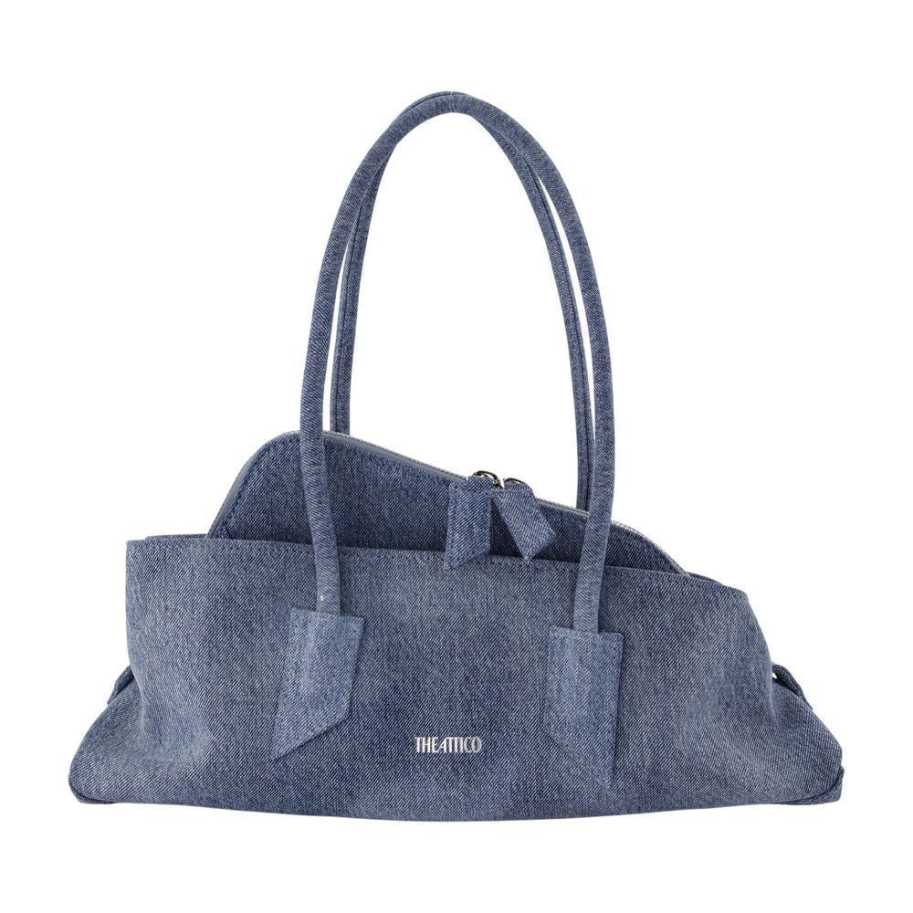 The Attico Shoulder Bag — Blue Cotton