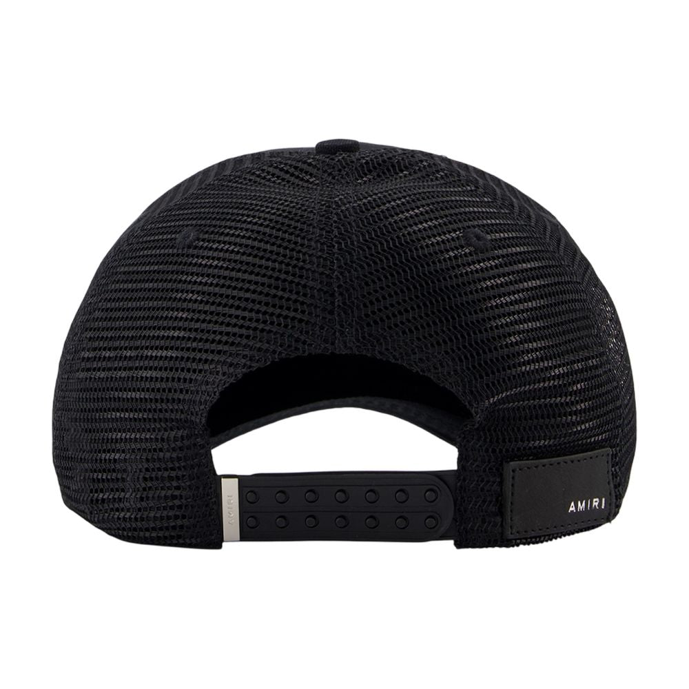 Amiri Amhatr1014-001 Mesh Trucker Baseball Cap — Black Cotton Caps