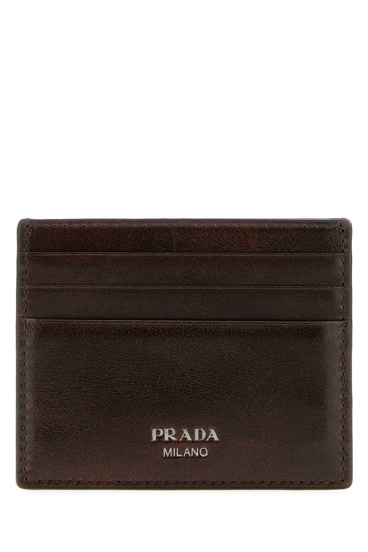 Prada Milano Card Case — Brown Exterior: Calf Cases