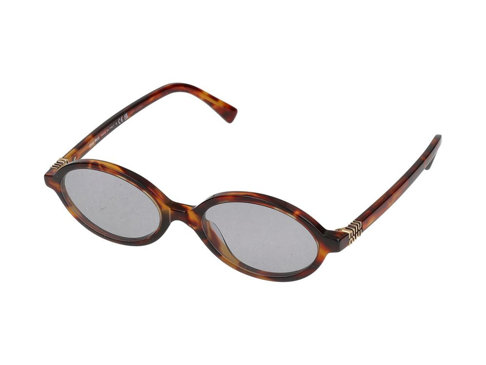 Miu Miu 0mu Oval Acetate Sunglasses — Tortoiseshell