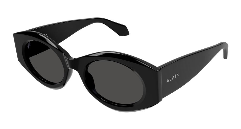 Azzedine Alaia Aa0080s Black Acetate Oval Sunglasses —
