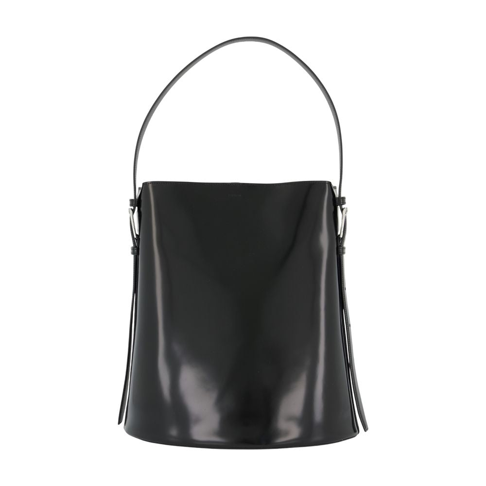 Coperni Calfskin Leather Shoulder Bag — Black