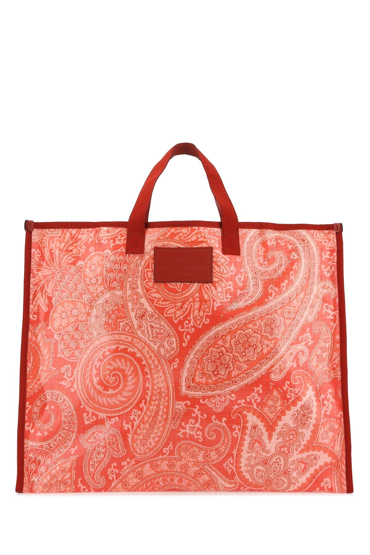 Etro Paisley Jacquard Tote Bag — Red