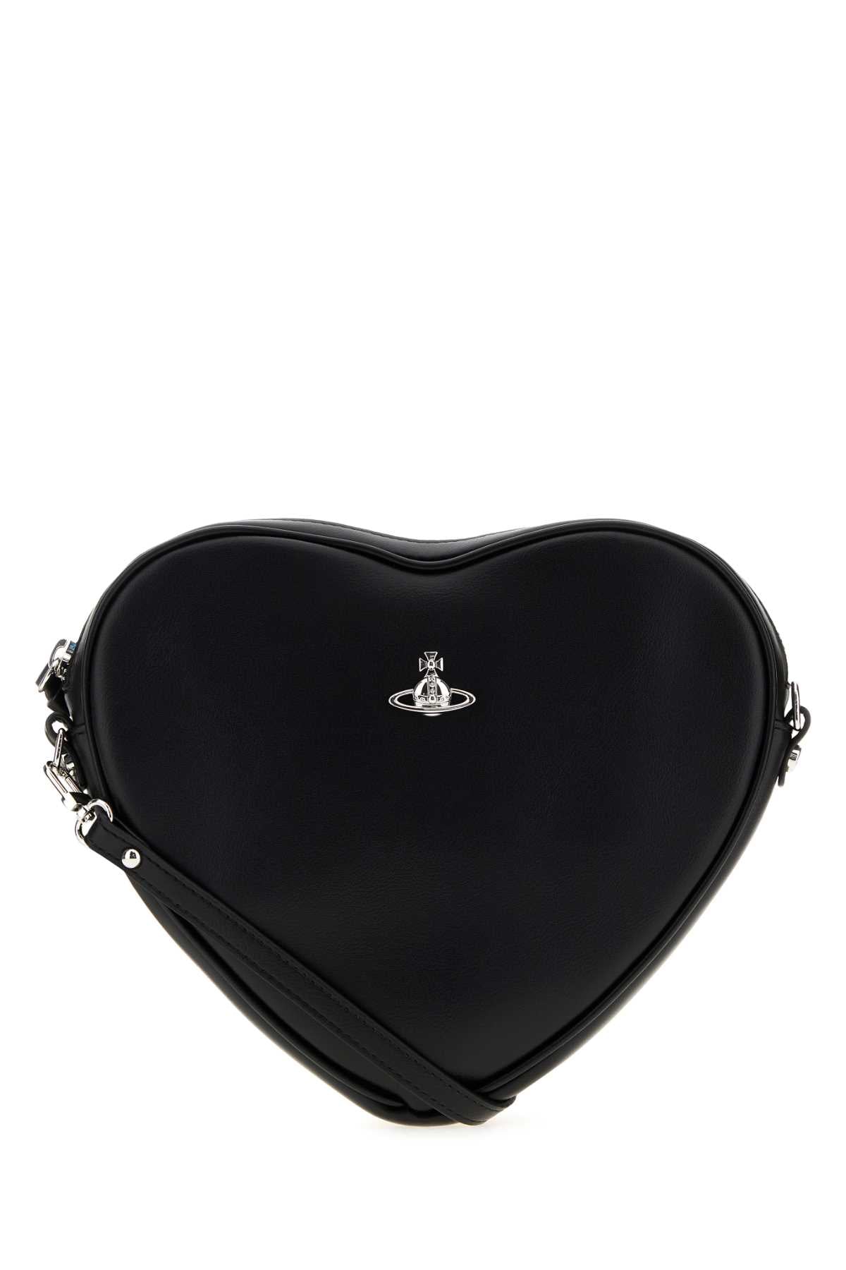 Vivienne Westwood Alexa Heart Crossbody Bag — Black