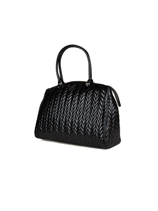 Guess Cheryl Deluxe Dome Tote Bag — Black Polyurethane