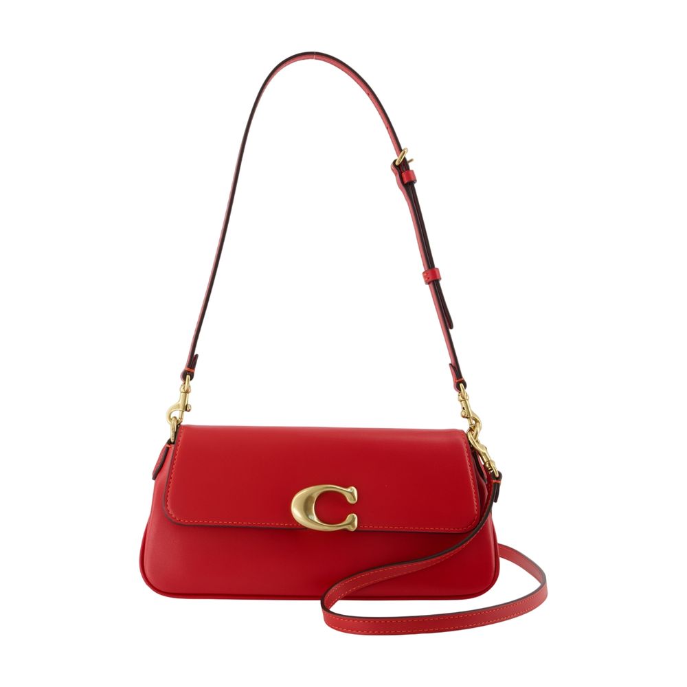 Coach Jet Refined Shoulder Bag — Red Calfskin