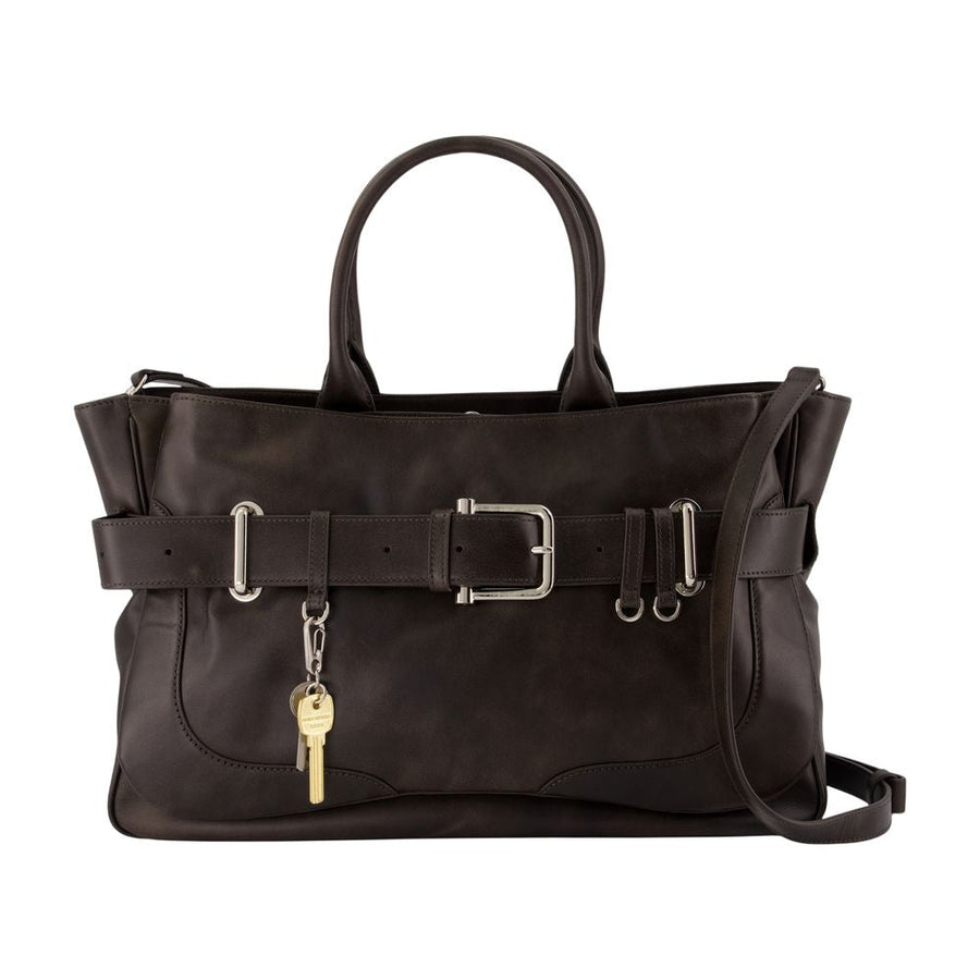 Osoi Top Handle Bag — Brown Cowhide
