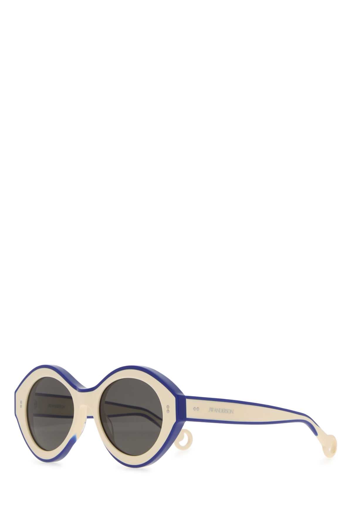 Jw Anderson Jwa07-Bumper Two-Tone Acetate Sunglasses — Multicolor Exterior
