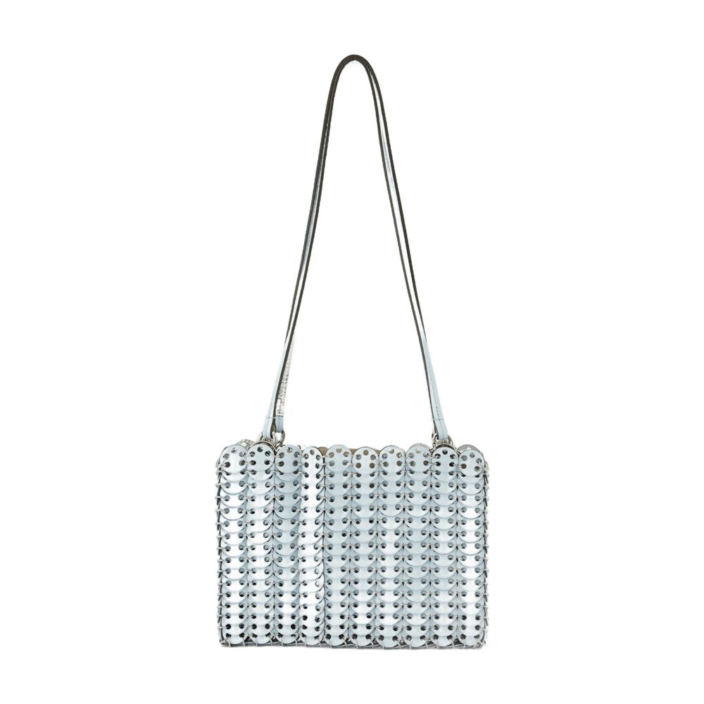 Rabanne Studded Leather Shoulder Bag — Blue