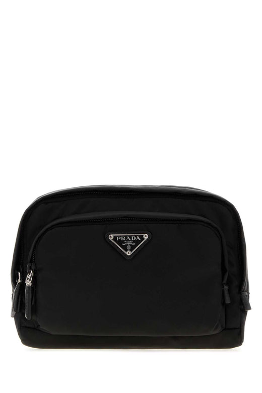Prada Canvas Beauty Case — Black Travel Wallets