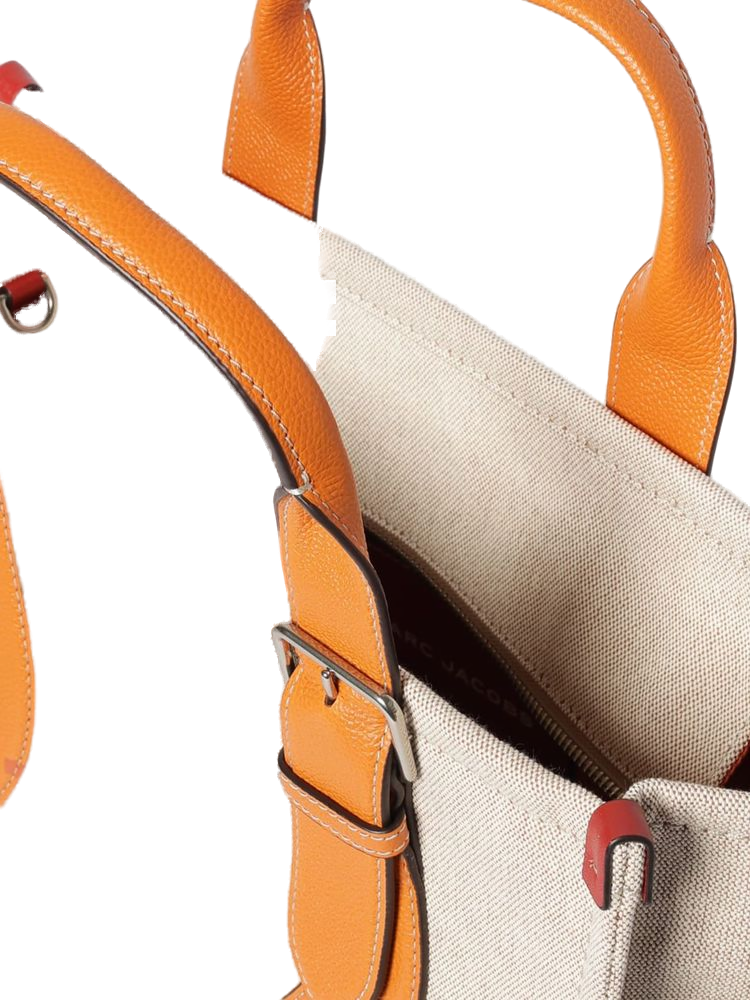 Marc Jacobs Canvas & Leather Tote Bag — Beige Cotton
