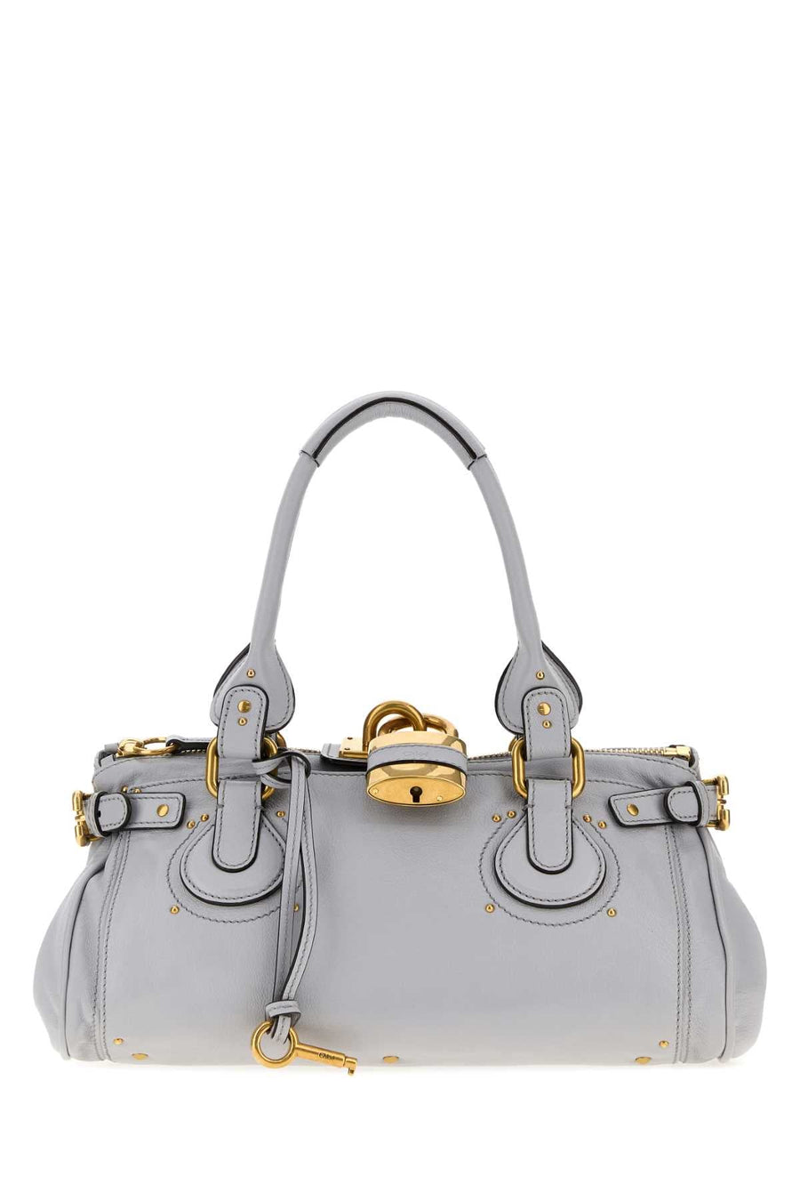 Chloé Leather Shoulder Bag — Gray