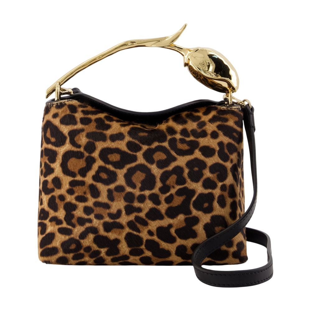 Erdem Mini Bloom Shoulder Bag — Brown Calfskin