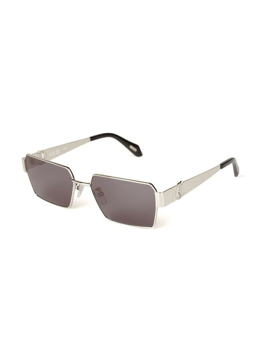 Just Cavalli Sjc153 Rectangular Metal Frame Sunglasses — Silver