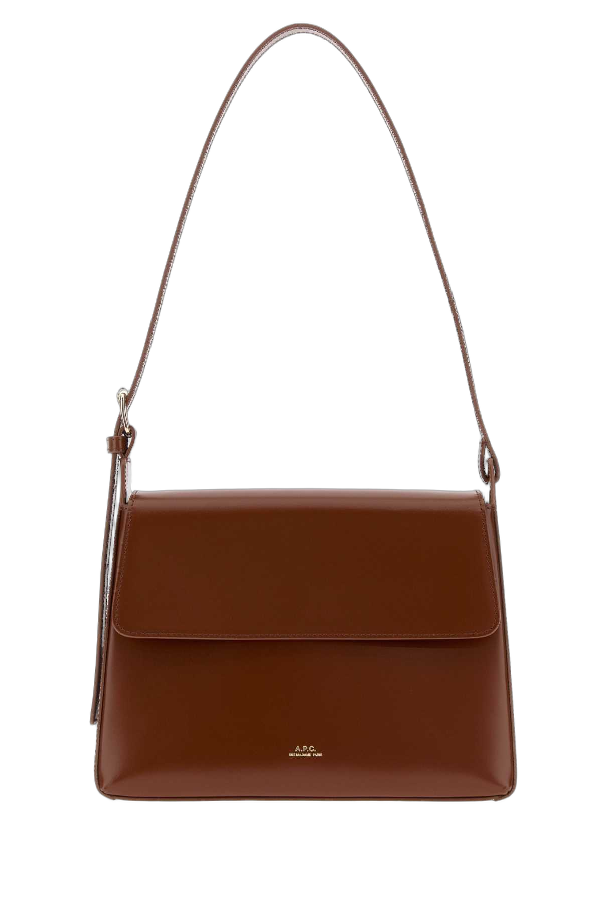 A.p.c. Virginie Shoulder Bag — Brown Vache