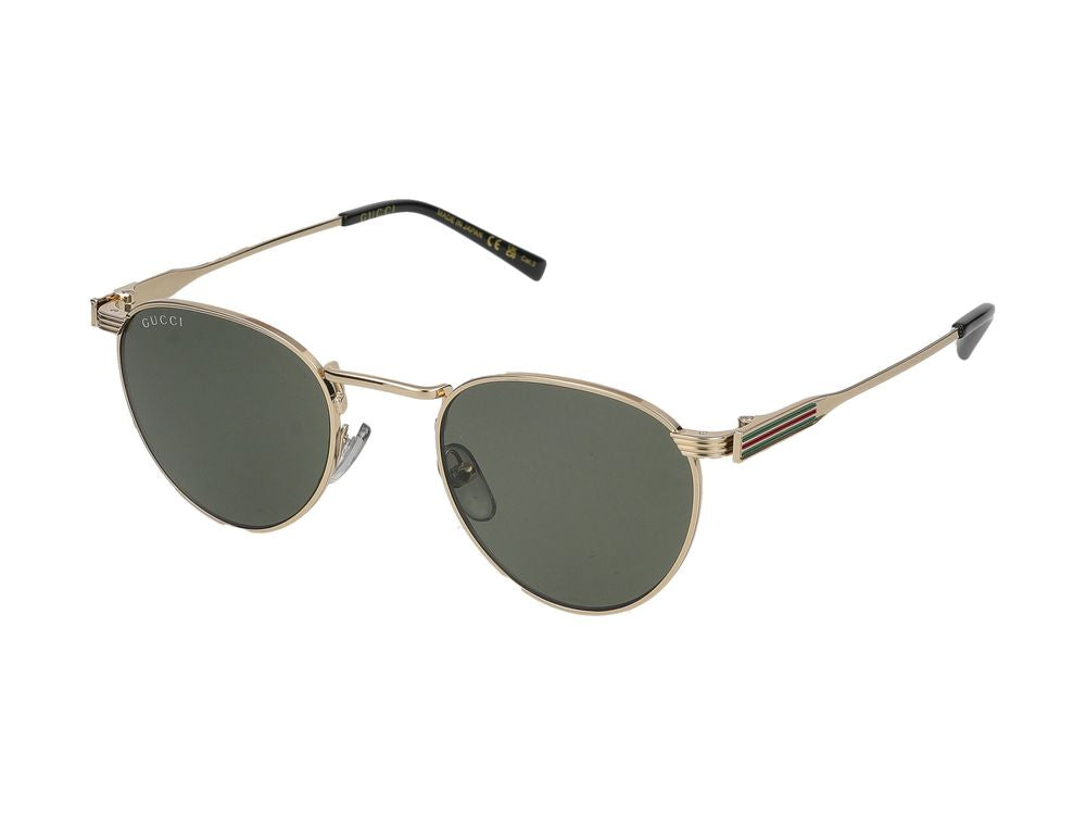 Gucci Gg1875s Round Metal Frame Sunglasses — Gold