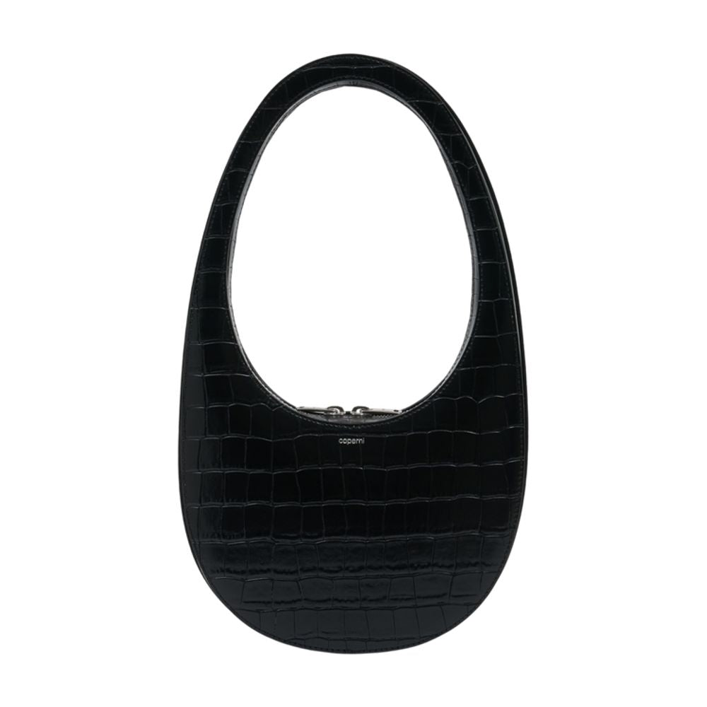 Coperni Swipe Shoulder Bag — Black Calfskin
