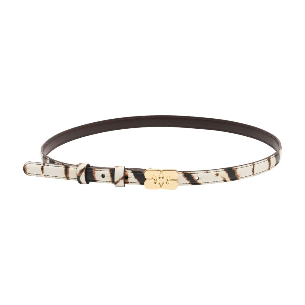 Ganni Kat Belt — Ivory Synthetic
