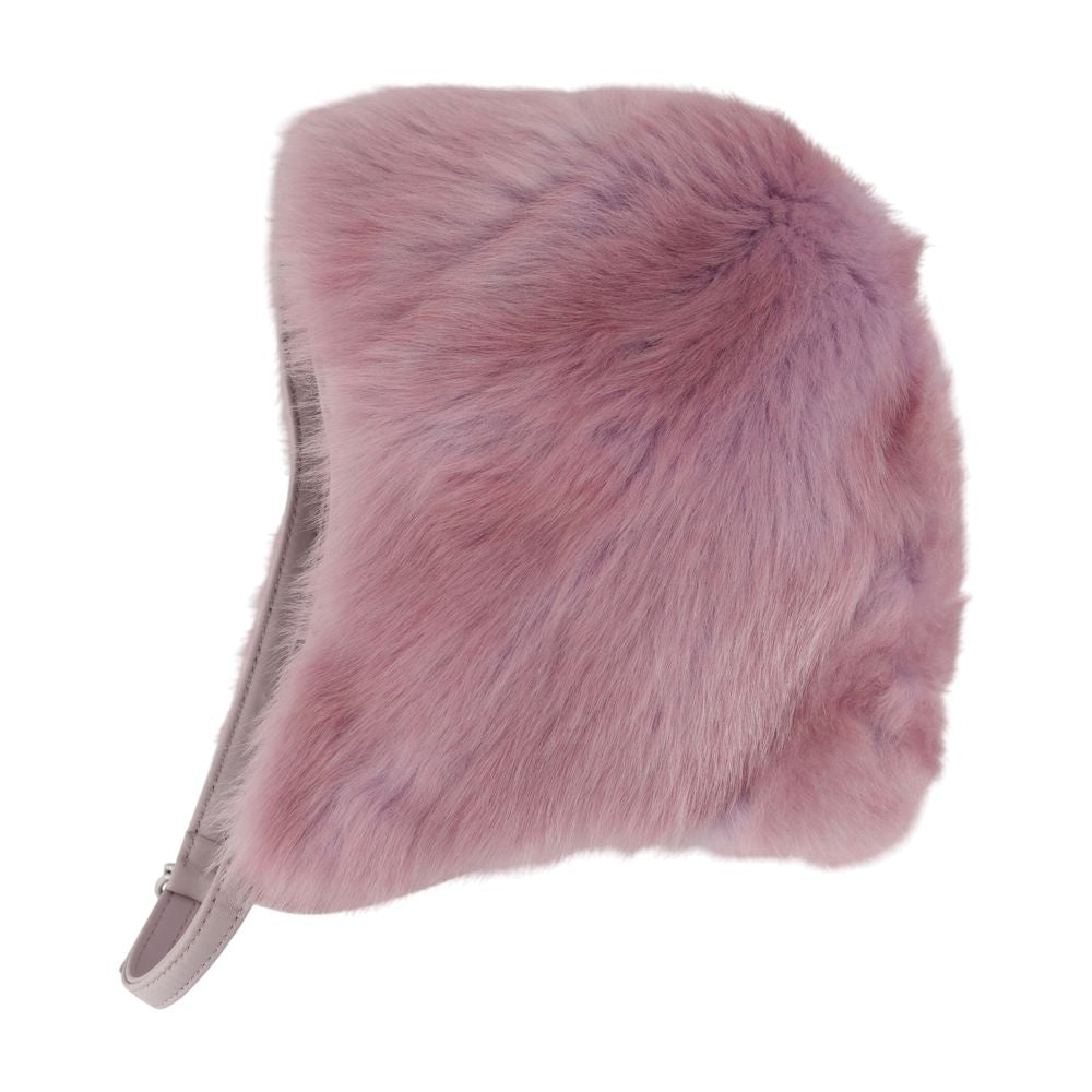 Acne Studios C40436-An4 Faux Fur Winter Hat — Pink Synthetic