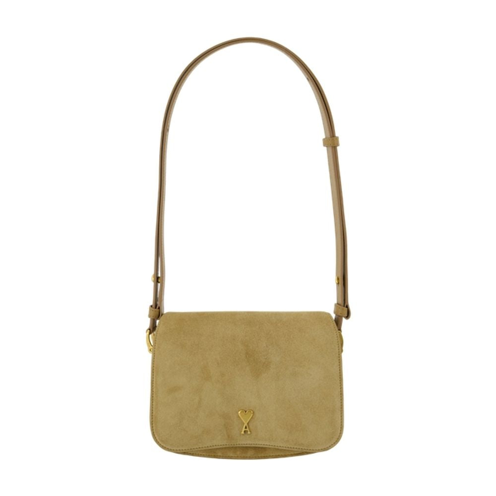 Ami Paris Shoulder Bag — Khaki Calfskin