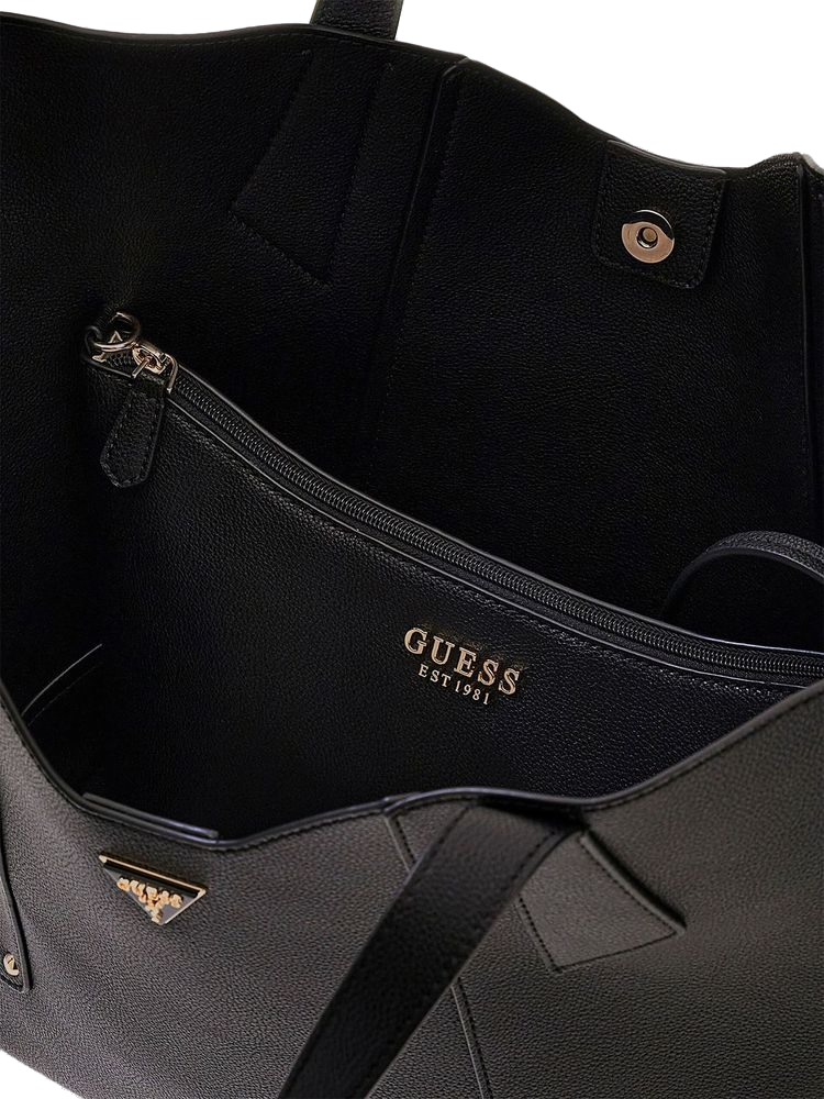 Guess Darcy Tote Bag — Black Polyurethane