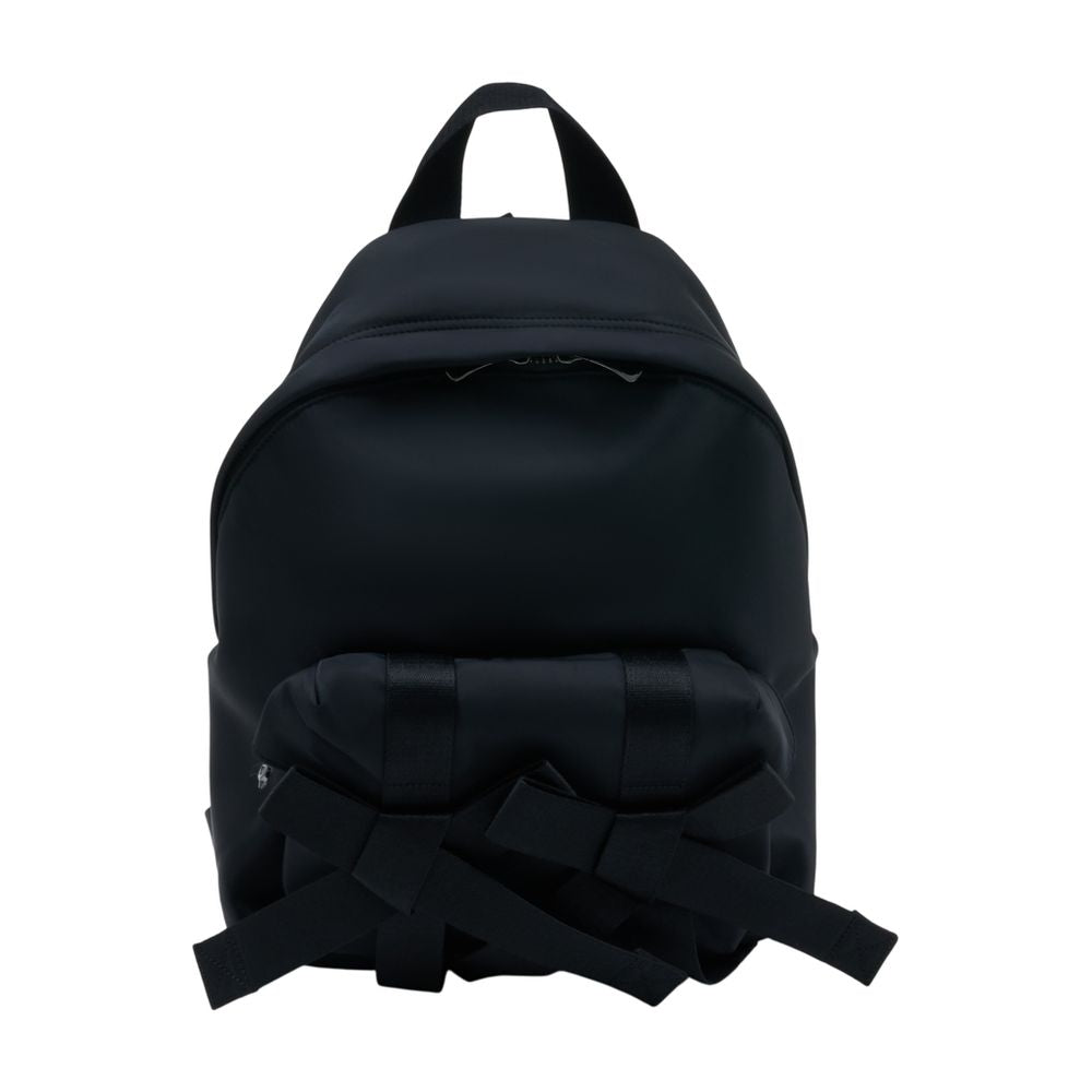 Simone Rocha Bow-Front Nylon Backpack — Black
