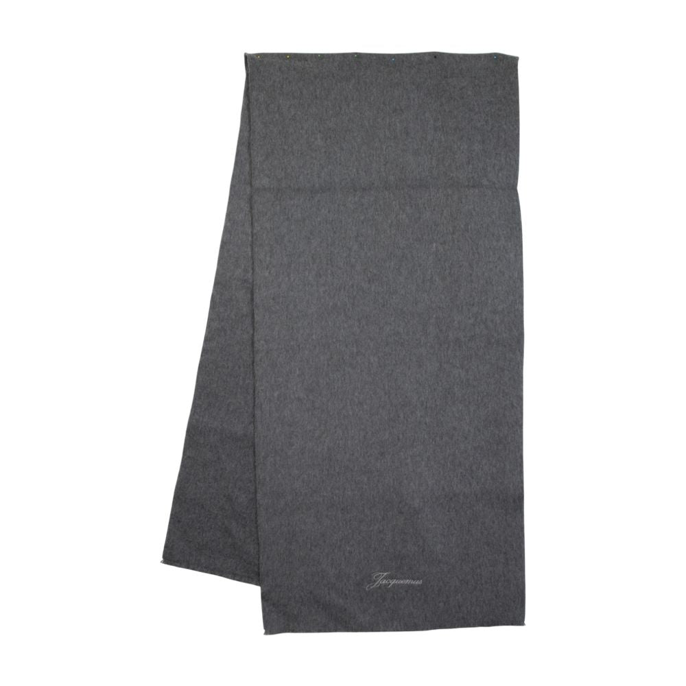 Jacquemus Scarf — Gray Wool Scarfs