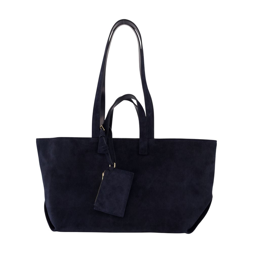 A.p.c. Le Drummer Shoulder Bag — Blue Calfskin