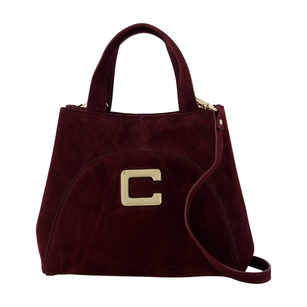 Carel Clem Top Handle Bag — Burgundy Goatskin