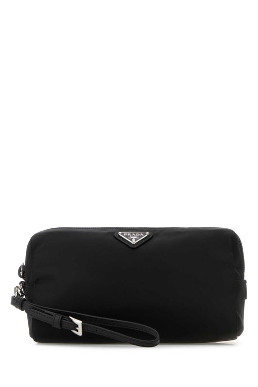 Prada Recycled Nylon Beauty Case Travel Wallet — Black Poliammide Riciclata-vitello