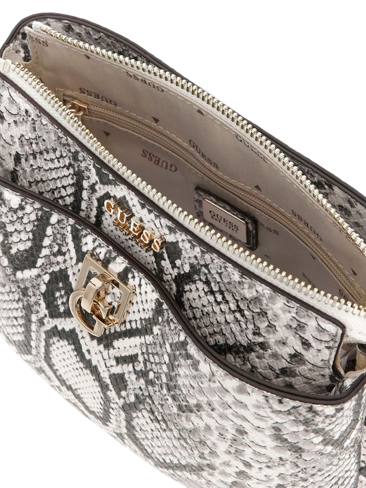 Guess Bianca Mini Crossbody Bag — White Polyurethane