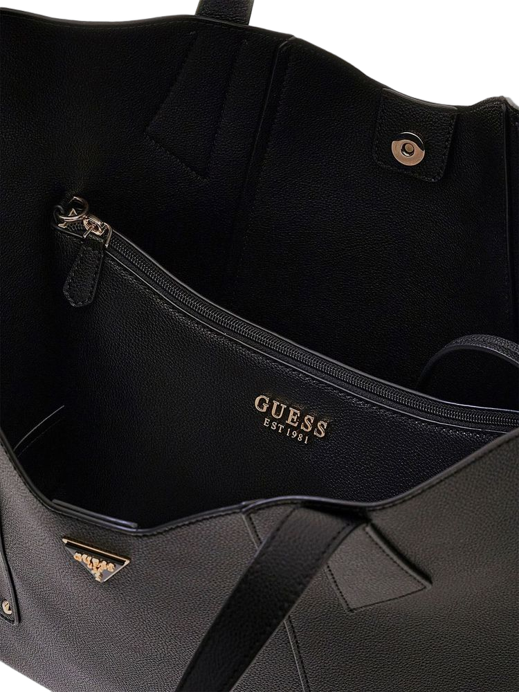 Guess Darcy Tote Bag — Black Polyurethane