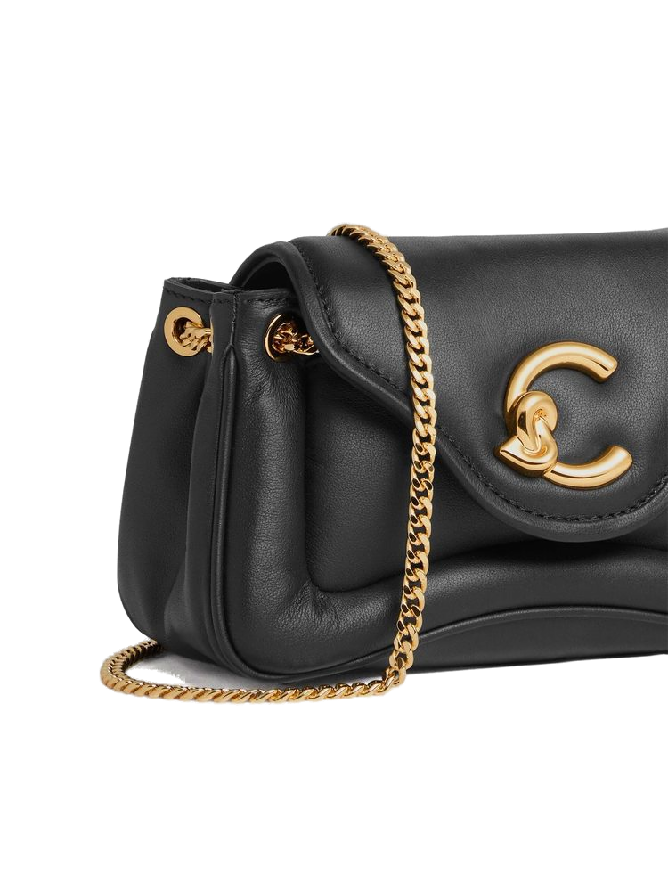 Coccinelle Shoulder Bag — Black Cowhide