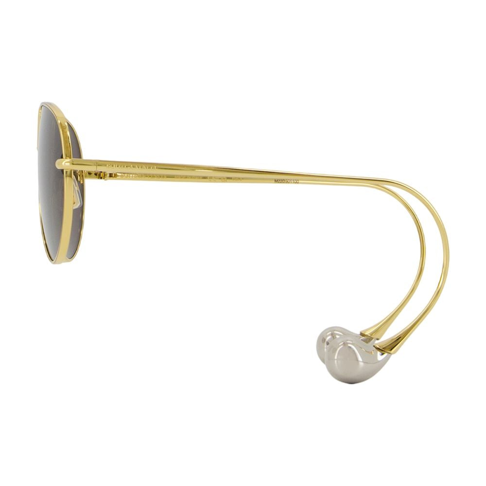 Bottega Veneta Bv1437s-001 Sunglasses — Gold Metal