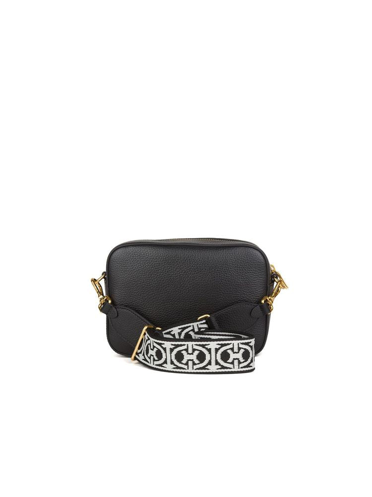 Coccinelle Beat Crossbody Bag — Black Cowhide | Ribbon: Polyester