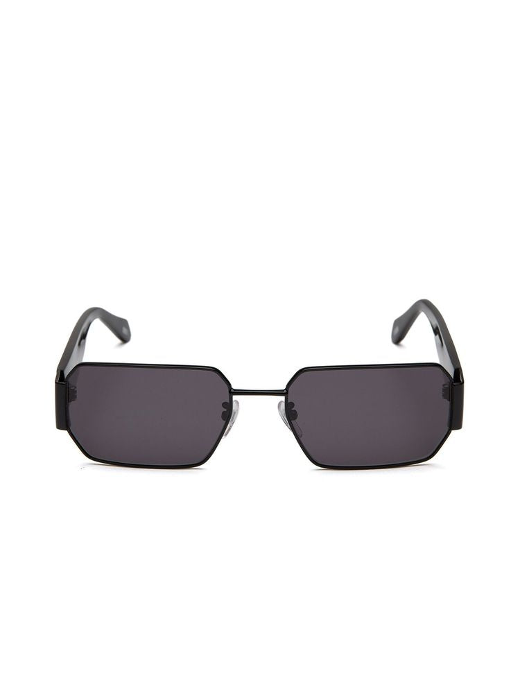 Just Cavalli Sjc199 Rectangular Metal Sunglasses — Black Stainless Steel