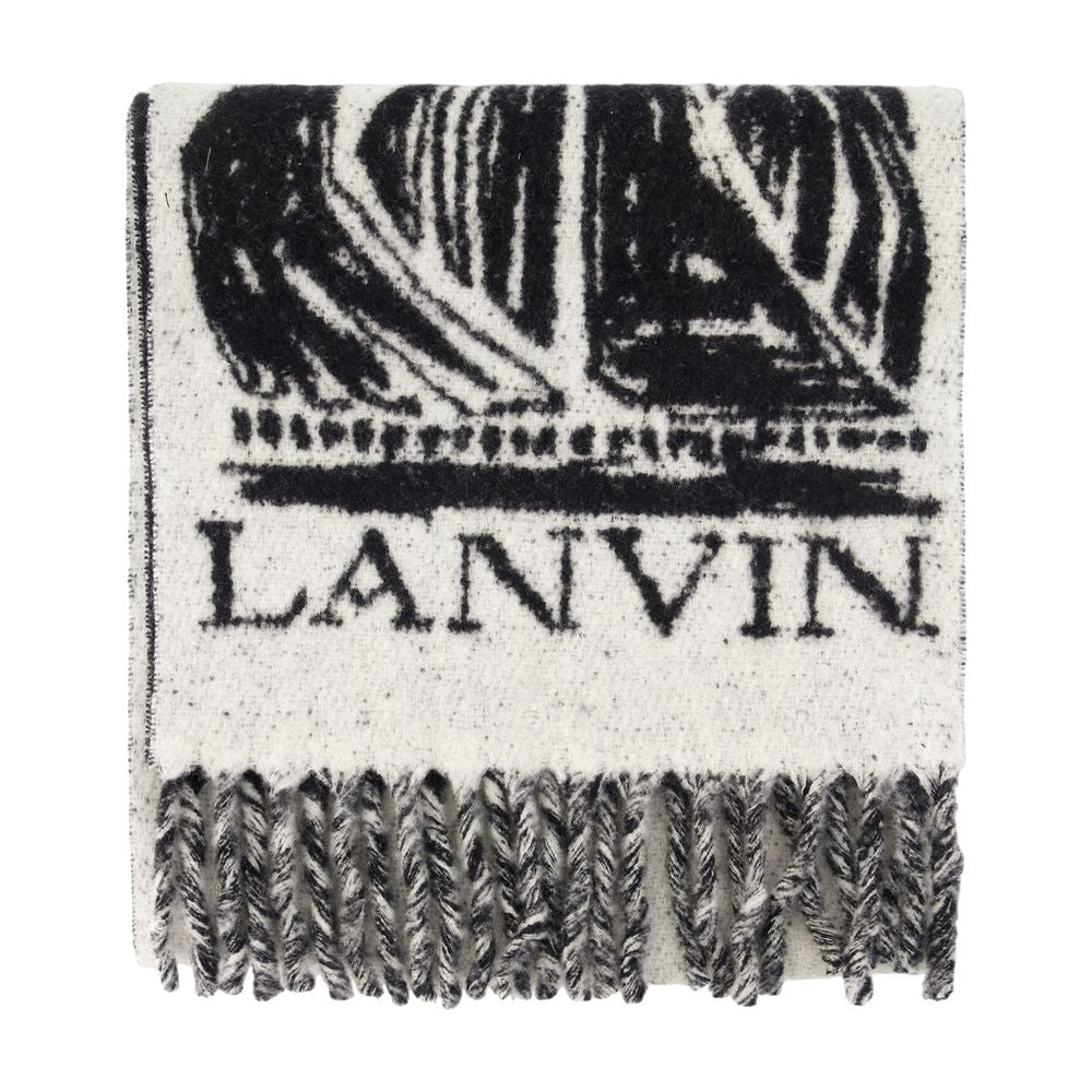 Lanvin Mère Et Lenfant Scarf — White Wool Scarfs
