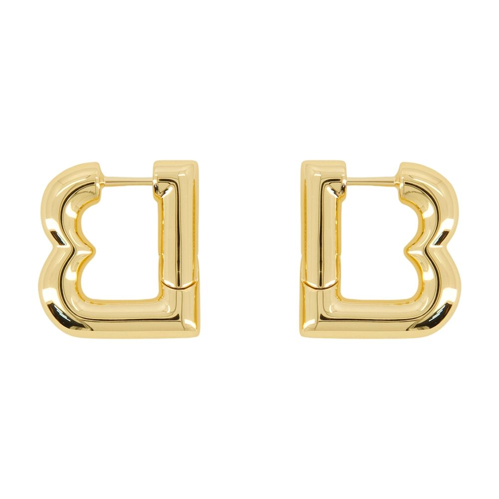Balenciaga Eisa Xs B Earrings — Gold Metal