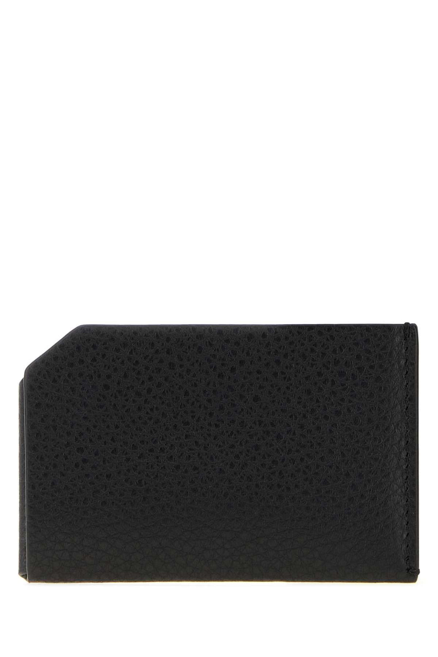 The Row Wallet Card — Black Exterior: Leather