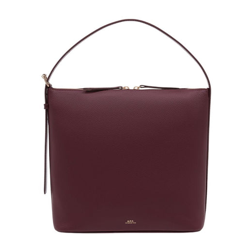 A.p.c. Vera Shoulder Bag — Burgundy Calfskin
