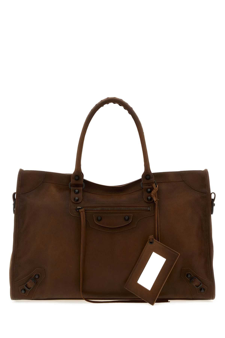 Balenciaga City Shoulder Bag — Brown