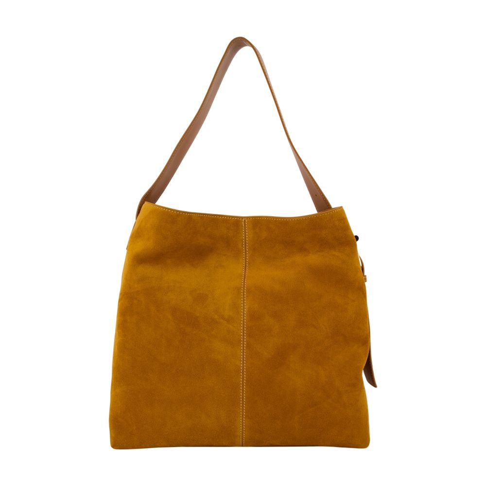 Alexander Mcqueen Suede Shoulder Bag — Gold Calfskin