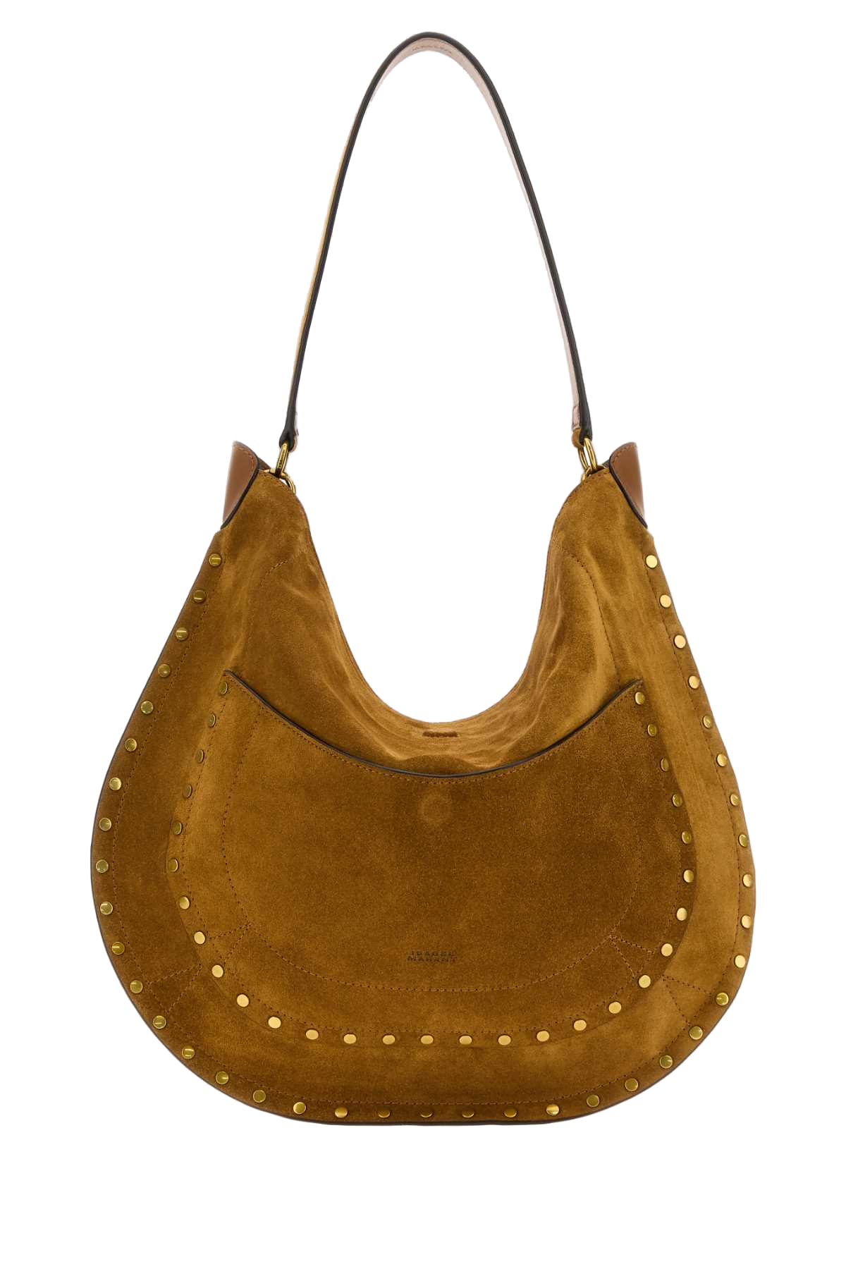 Isabel Marant Studded Suede Hobo Bag — Brown