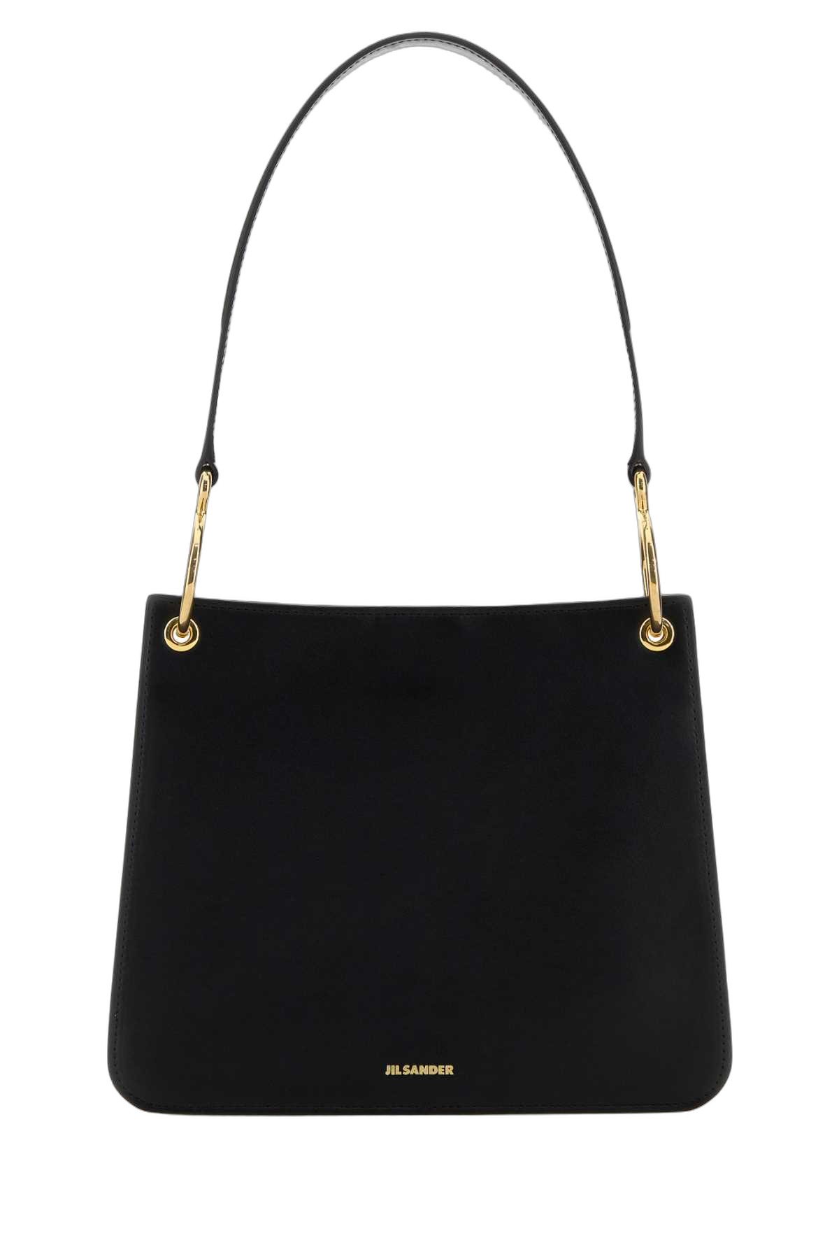 Jil Sander Ovine Leather Shoulder Bag — Black
