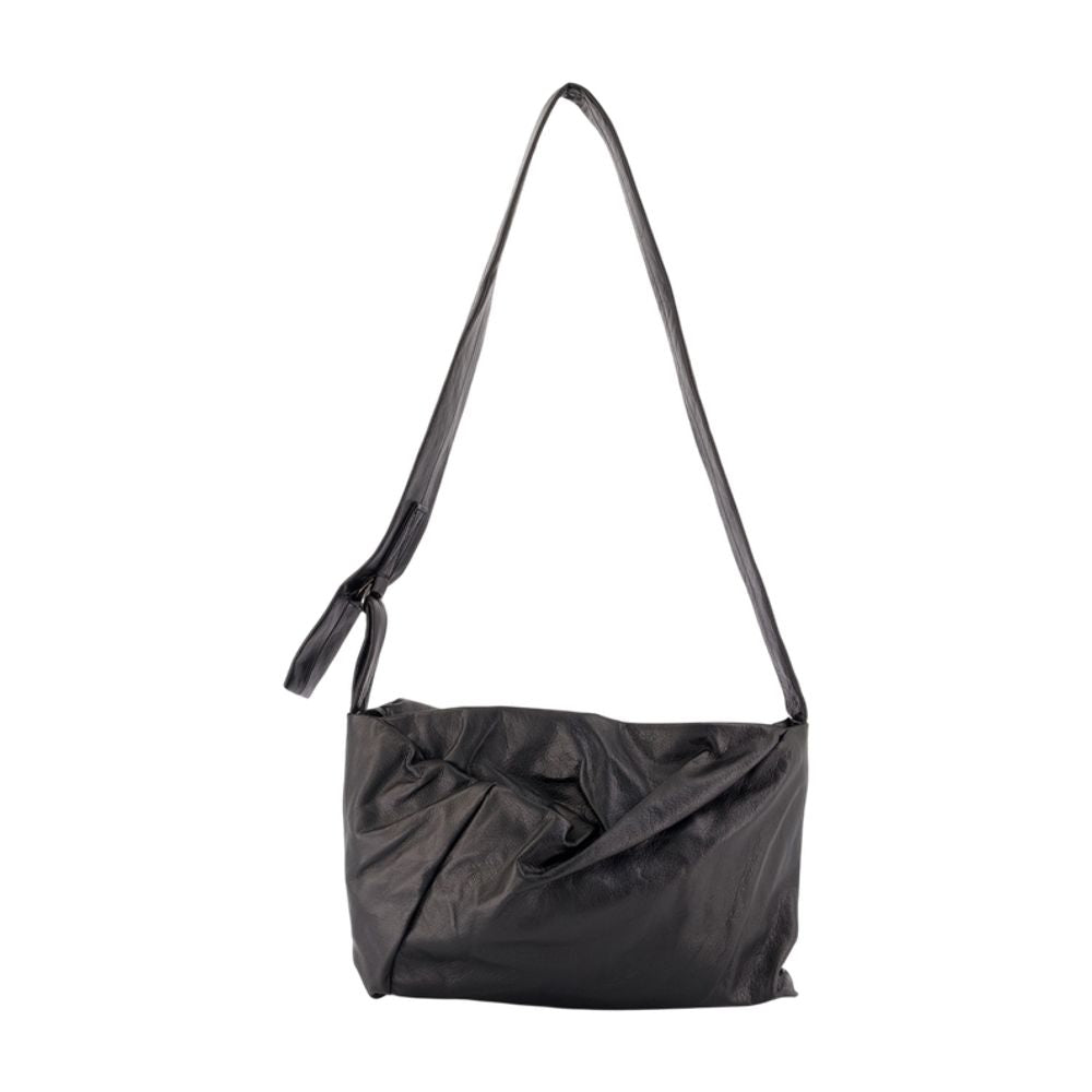 Yohji Yamamoto Puff S Shoulder Bag — Black Cowhide