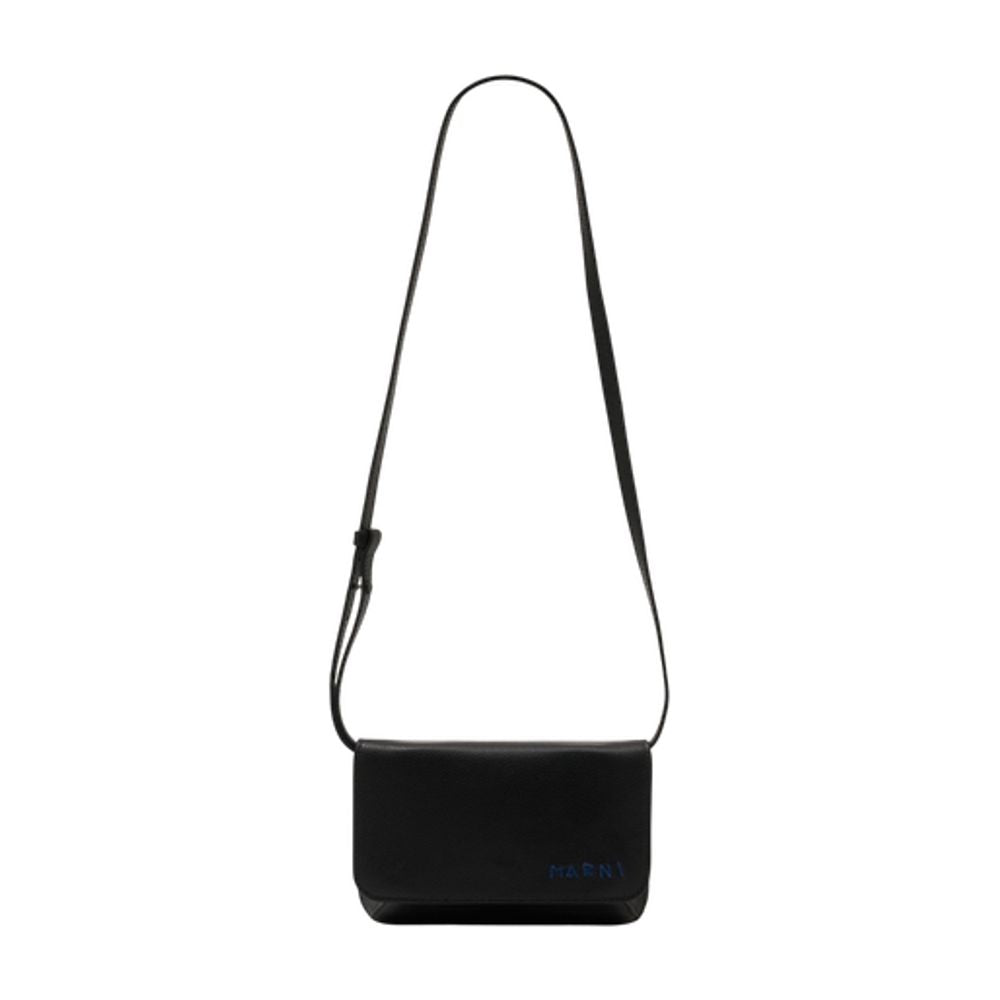 Marni Calfskin Leather Clutch — Black