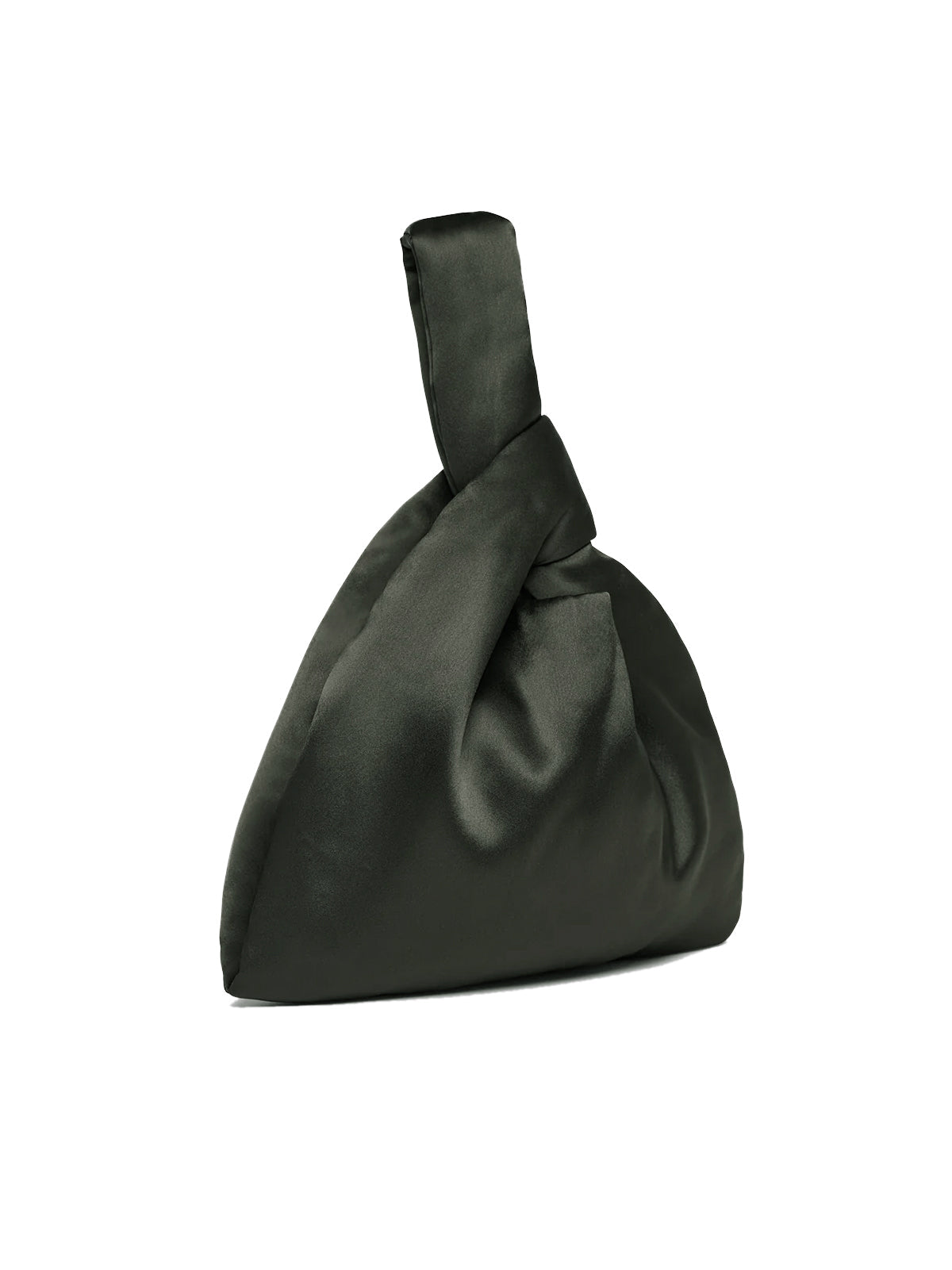 Nanushka Jen Slip Tote Bag — Green Satin Textile