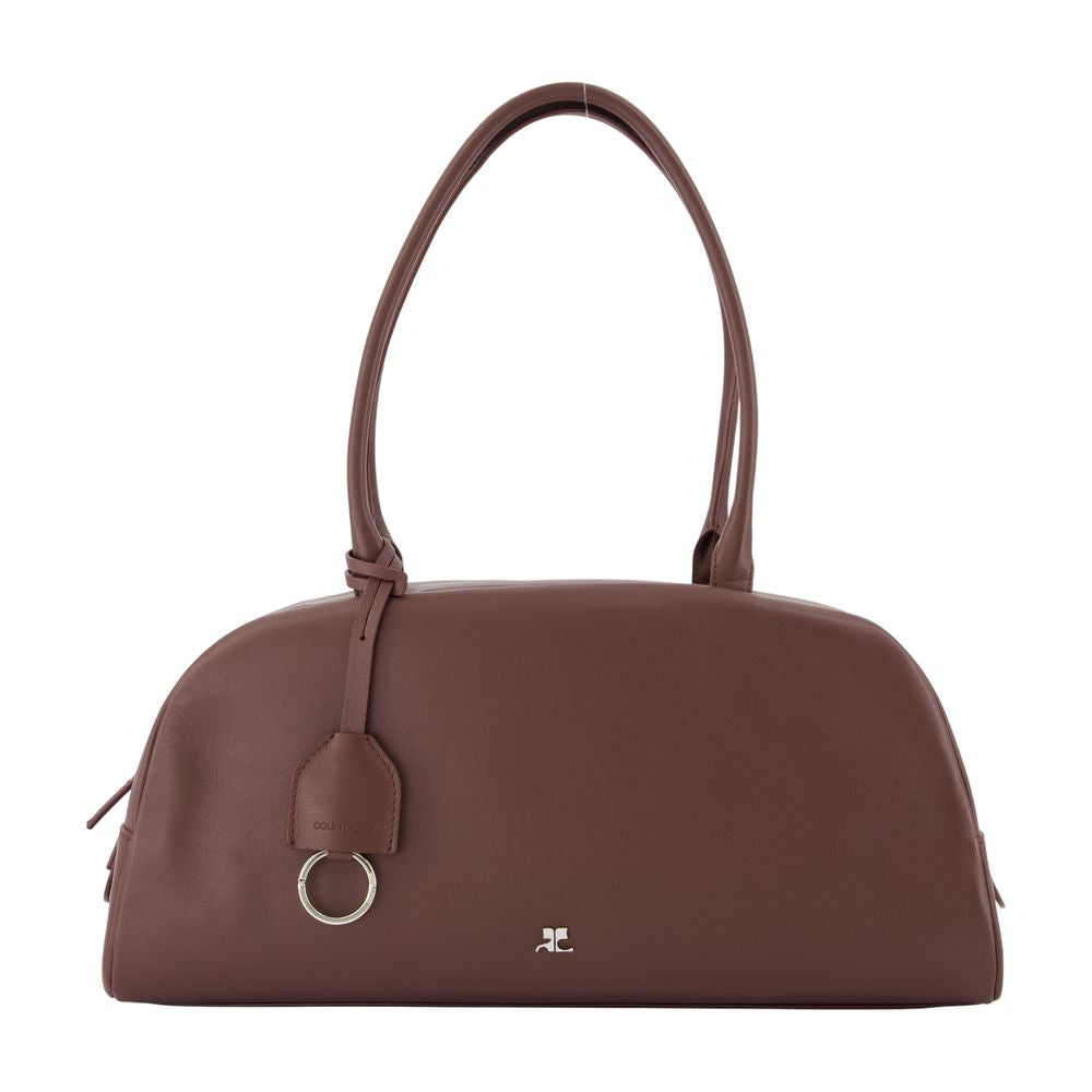 Courrèges Monday Shoulder Bag — Burgundy Cowhide